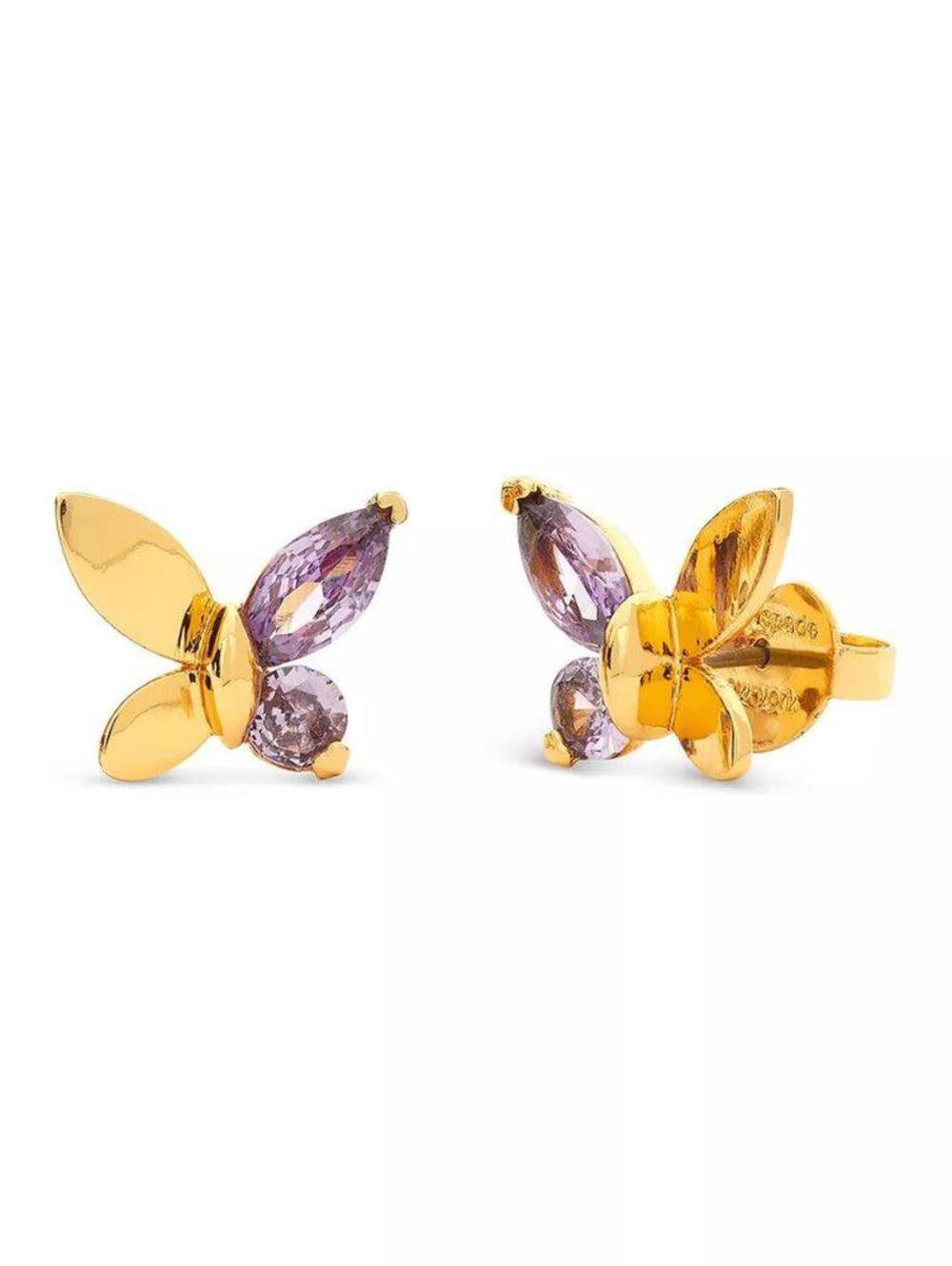 Kate Spade Social Butterfly Stud Earrings Purple